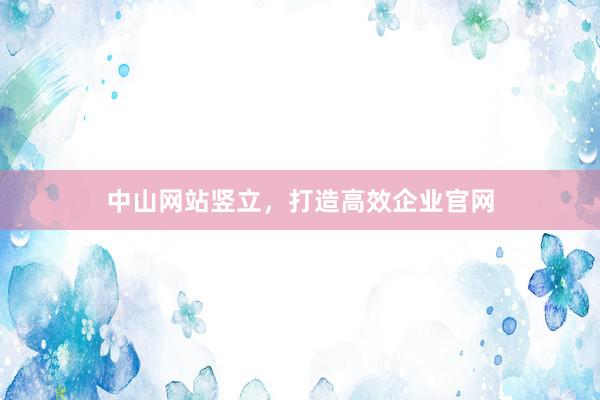 中山网站竖立，打造高效企业官网