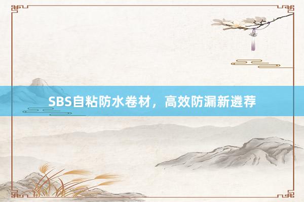 SBS自粘防水卷材，高效防漏新遴荐